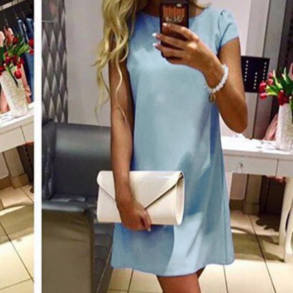 Dresses & Skirts - Baby Blue Summer Dress-Size XL